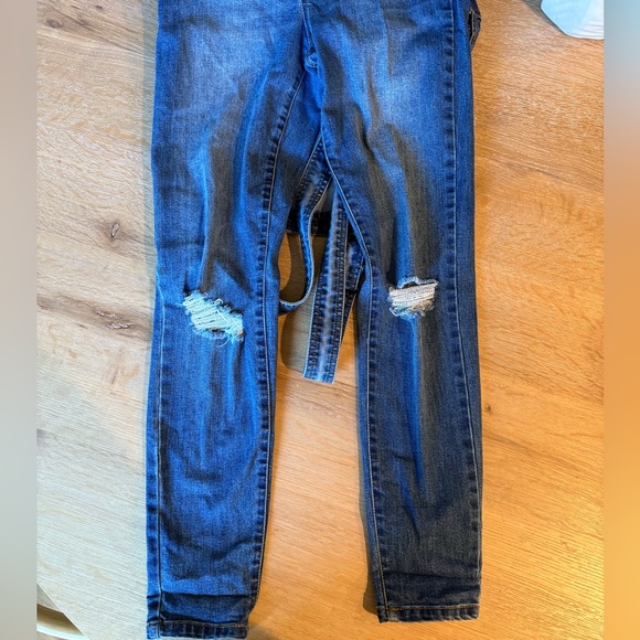 Altar’d State Distressed Denim Overalls – Size Small - Picture 3 of 6